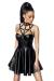 Flared Wetlook Dress