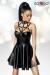 Flared Wetlook Dress