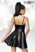 Flared Wetlook Dress