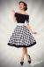 schulterfreies Swing-Kleid