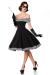 schulterfreies Swing-Kleid