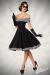 schulterfreies Swing-Kleid