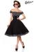 schulterfreies Swing-Kleid