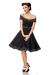 schulterfreies Swing-Kleid mit Gürtel
