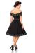 schulterfreies Swing-Kleid mit Gürtel