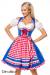 Unterbrustdirndl mit Karoschürze