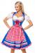 Unterbrustdirndl mit Karoschürze